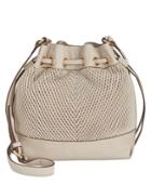 French Connnection Dallas Woven Drawstring Bag