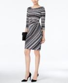 Tahari Asl Geo-print Sheath Dress