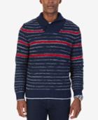 Nautica Men's Stripe Shawl-collar Sweater
