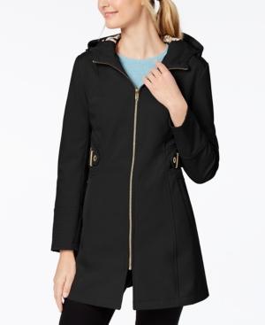 Via Spiga Plus Size Hooded Softshell Raincoat