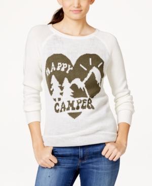 Pretty Rebellious Juniors' Camper Pullover Sweater