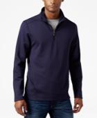 Vince Camuto Men's Waffle-knit Quarter-zip Sweatshirt