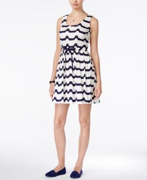 Maison Jules Wave-print Fit & Flare Dress, Only At Macy's