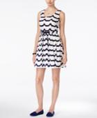 Maison Jules Wave-print Fit & Flare Dress, Only At Macy's