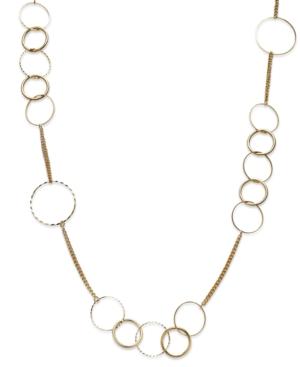 Sequin Necklace, 14k Gold-plated Circle Chain Long Necklace