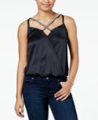 Xoxo Juniors' Embellished Strappy Surplice Top