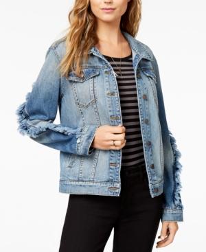 Sts Blue Cotton Frayed Denim Jacket