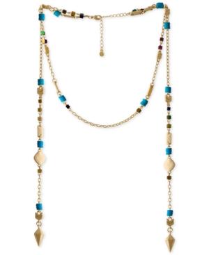 Rachel Rachel Roy Gold-tone Beaded Wrap Necklace