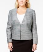 Tahari Asl Plus Size Shimmer Tweed Jacket