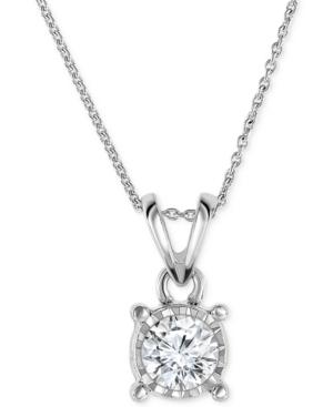 Trumiracle Diamond Pendant Necklace In 14k White Gold (1/2 Ct. T.w.)