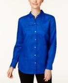 Charter Club Linen Utility Shirt, Created For Macy's