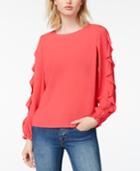 Maison Jules Ruffled-sleeve Top, Created For Macy's