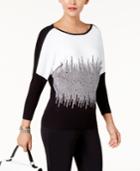 Alfani Embellished Dolman-sleeve Sweater, Created For Macy's
