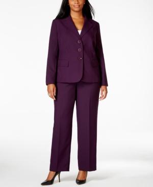 Le Suit Plus Size Three-button Pantsuit