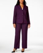 Le Suit Plus Size Three-button Pantsuit
