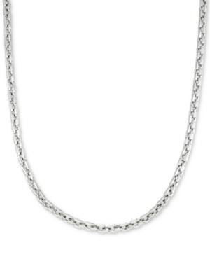 Legacy For Men By Simone I. Smith Smooth Box Link 24 (7 Mm Thick) Chain Necklace In Stainless Steel