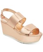 Guess Kaelan Metallic Flatform Sandals Women's Shoes