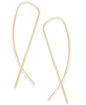 Crossover Threader Earrings In 14k Gold