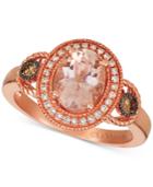 Le Vian Morganite (1 1/3 Ct.t.w.) And Diamond (1/4 Ct.t.w.) Ring In 14k Rose Gold