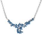 Le Vian Precious Collection Sapphire (11-9/10 Ct. T.w.) And Diamond (1 Ct. T.w.) Collar Necklace In 14k White Gold