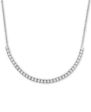 Wrapped In Love Diamond Adjustable Statement Necklace (1-1/2 Ct. T.w.) In 14k White Gold