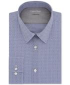 Calvin Klein Men's Extra Slim-fit Stretch Dot And Check Dress Shirt