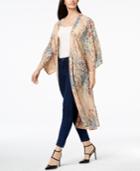 Steve Madden Floral-print Duster Cover Up