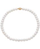 Cultured Freshwater Pearl (9-1/2mm) And Diamond Accent Collar Necklace