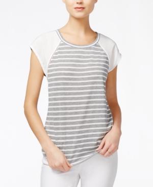Maison Jules Striped Short-sleeve Top, Only At Macy's