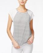 Maison Jules Striped Short-sleeve Top, Only At Macy's