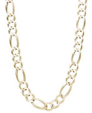 "14k Gold Necklace, 22"" Figaro Chain (7-1/5mm)"