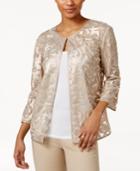 Jm Collection Mesh Pleather Jacket, Only At Macy's
