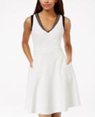 Xoxo Juniors' Embellished Contrast Fit-and-flare Dress