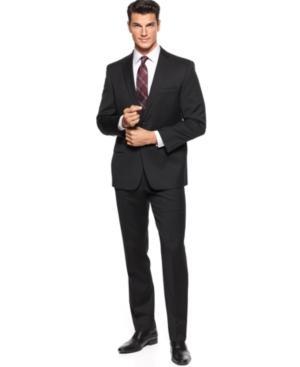 Calvin Klein Suit Black Solid Slim Fit