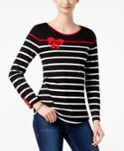 Charter Club Cotton Beaded Bow Top, Created For Macy's