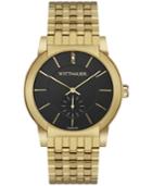 Wittnauer Men's Diamond Accent Gold-tone Stainless Steel Bracelet Watch 42mm Wn3042