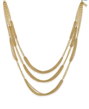 Inc International Concepts Gold-tone Multi-strand Layered Necklace, Only At Macy's