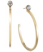 Alfani Crystal Accented Hoop Earrings, Created For Macy's