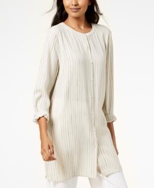 Eileen Fisher Striped Silk Tunic, Regular & Petite