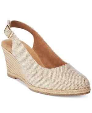 White Mountain Chill Slingback Espadrille Wedges Women's Shoes