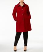 Anne Klein Plus Size Seamed Walker Coat