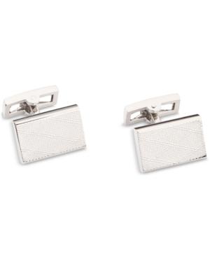 Ryan Seacrest Distinction Men's Plaid-textured Cuff Links, Created For Macy's