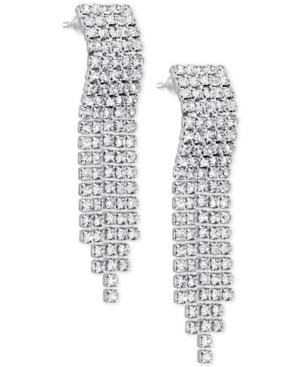 Say Yes To The Prom Silver-tone Rhinestone Cascade Earrings, A Macy's Exclusive Style