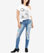 True Religion Juniors' Jennie Curvy-fit Ripped Pull-on Jeans