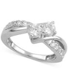 Diamond Two-stone Ring (1 Ct. T.w.) In 14k White Gold