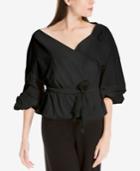 Max Studio London Belted Wrap Top, Created For Macy's