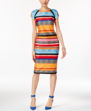 Eci Long Cap-sleeve Sheath Dress