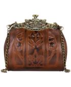 Patricia Nash Burnished Tooled Carmonita Small Frame Clutch