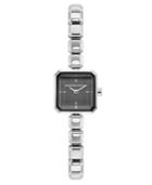 Bcbg Maxazria Ladies Stainless Steel Bracelet Watch With Black Square Dial, 20mm