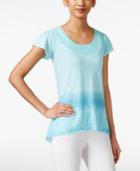 Style & Co. Lace Inset Lattice Back Top, Only At Macy's